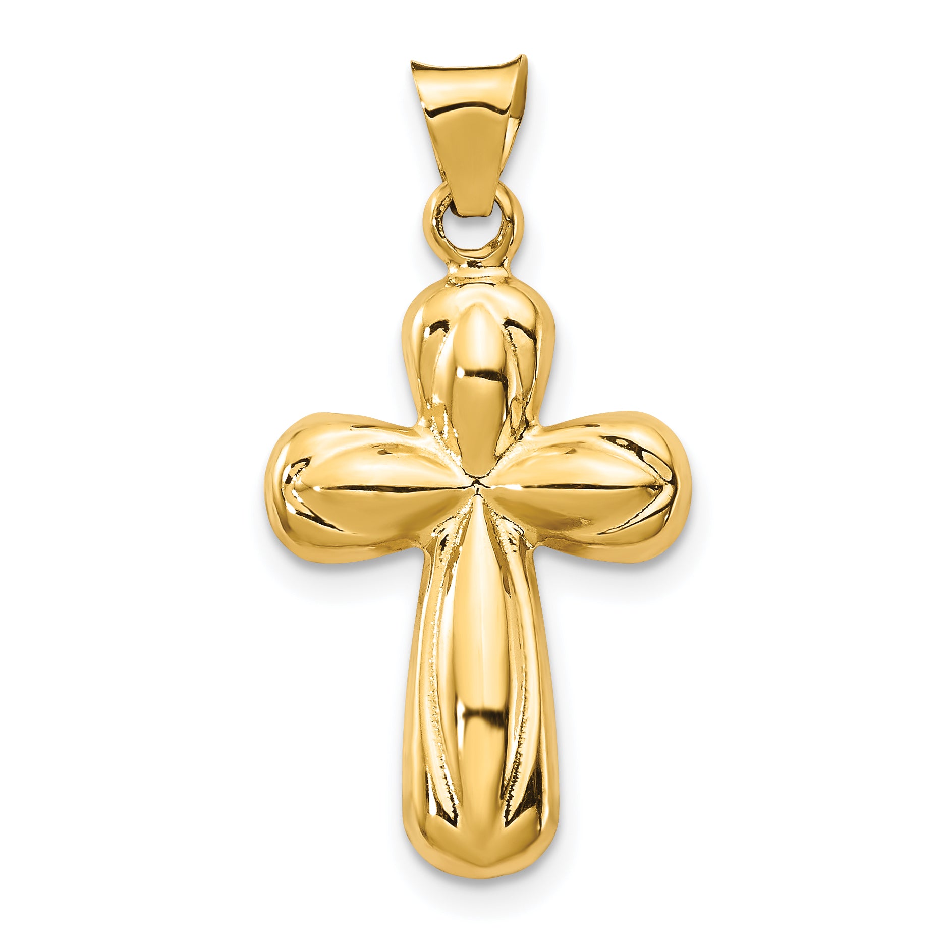 14k Polished Stamping Cross Pendant Main image