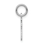 14K White Gold Mini Polished Cross Charm with Rhodium Finish  Elegant & Timeless Design