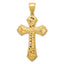 14k Diamond-cut Budded Cross Pendant