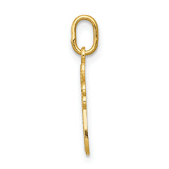 14K Gold Diamond-Cut Polished Cross Pendant  Elegant Petite Charm