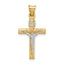 14k Two-Tone Crucifix Pendant