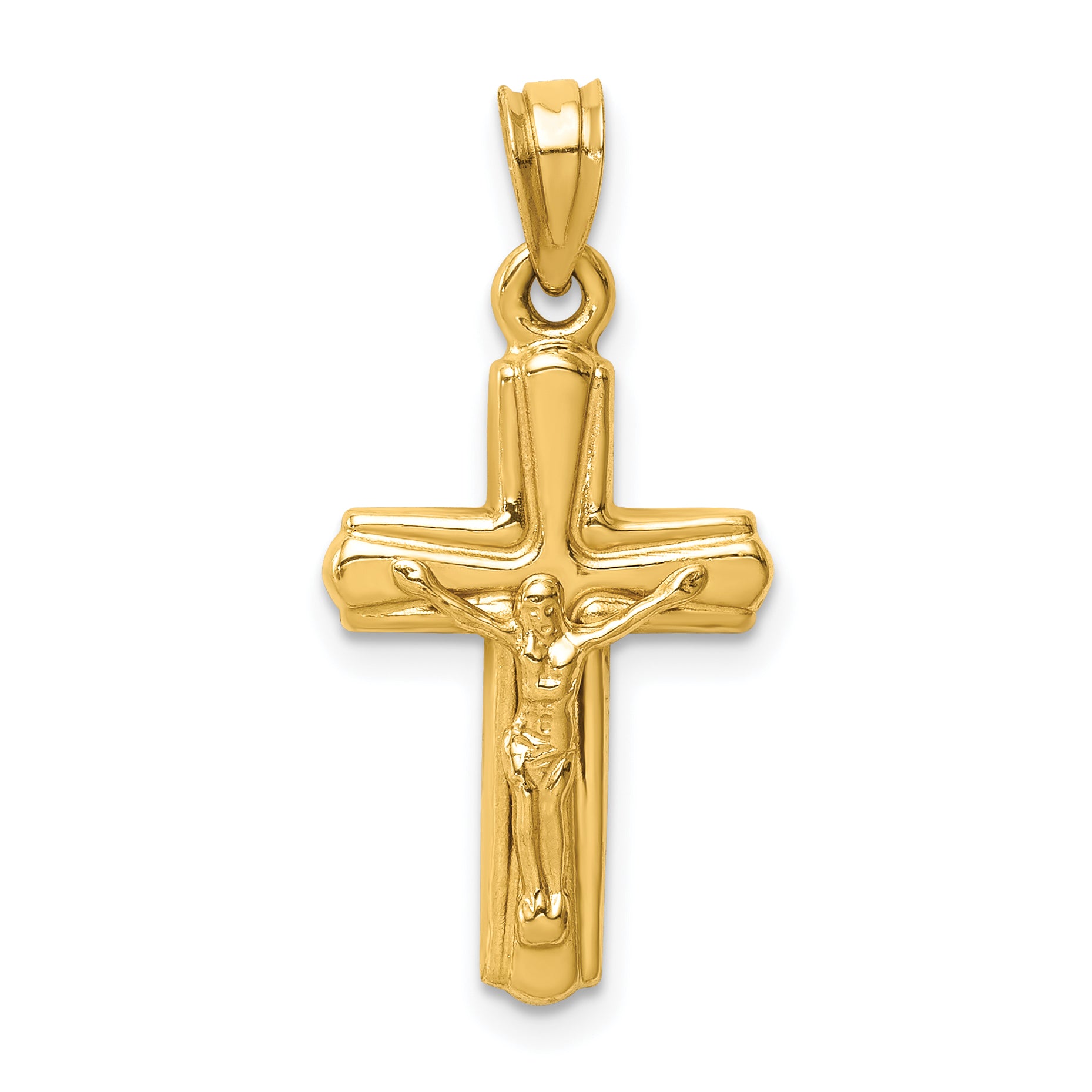 14K Reversible Crucifix Pendant Main image