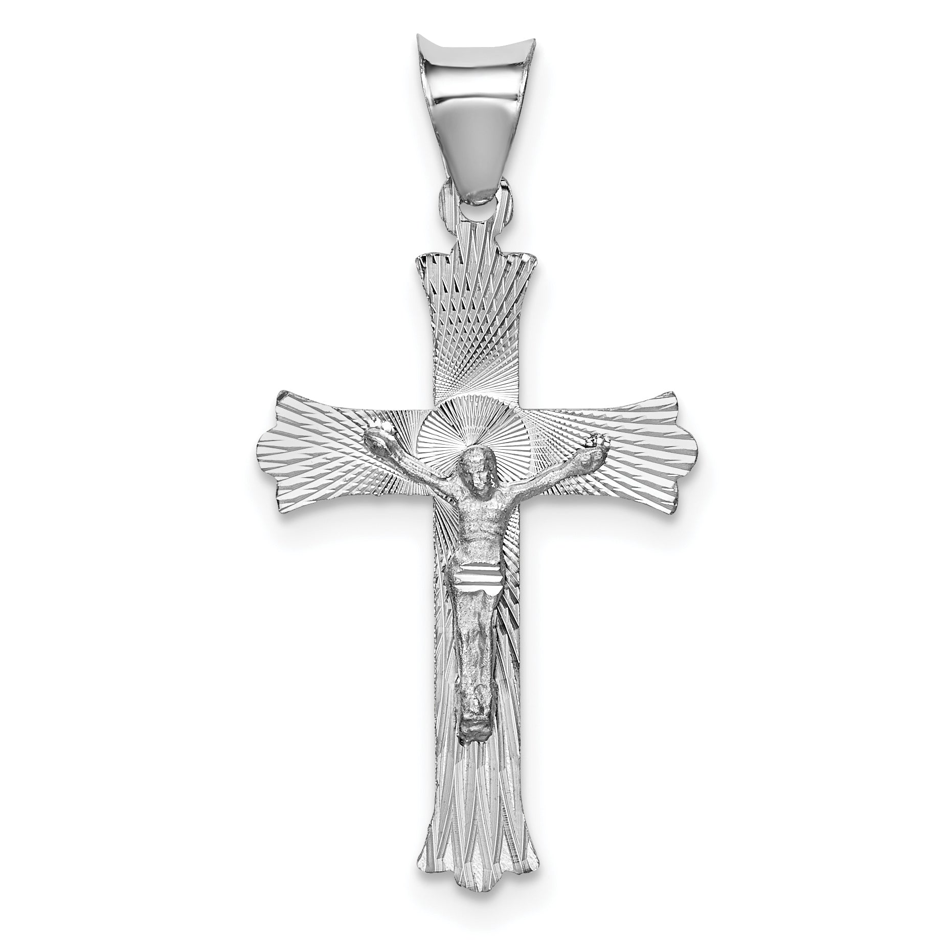 14k White Gold Crucifix Pendant Main image