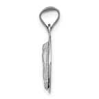 14K White Gold Our Lady of Guadalupe Pendant with Diamond-Cut Polish