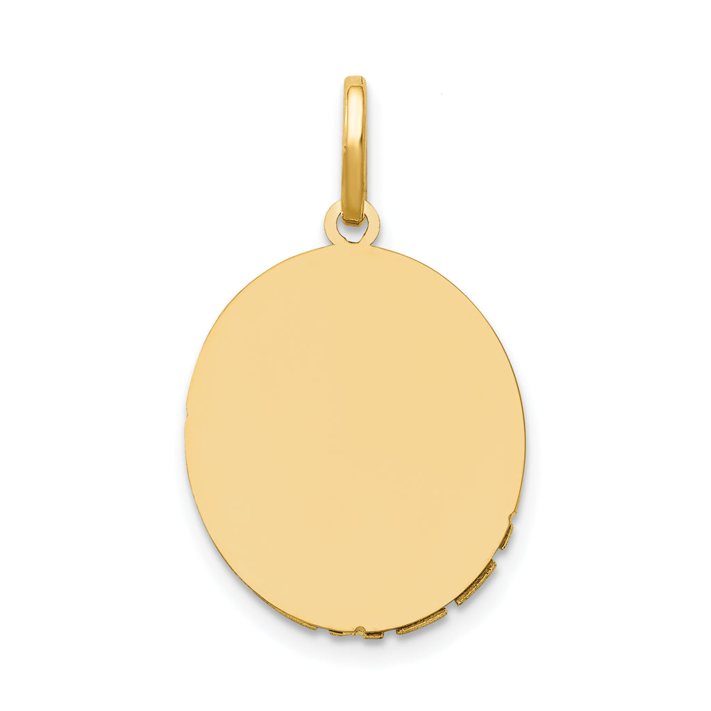 14K Two-Tone Gold Our Lady of Guadalupe Pendant with Polished Finish