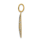 14K Two-Tone Our Lady of Guadalupe Pendant with Polished Finish