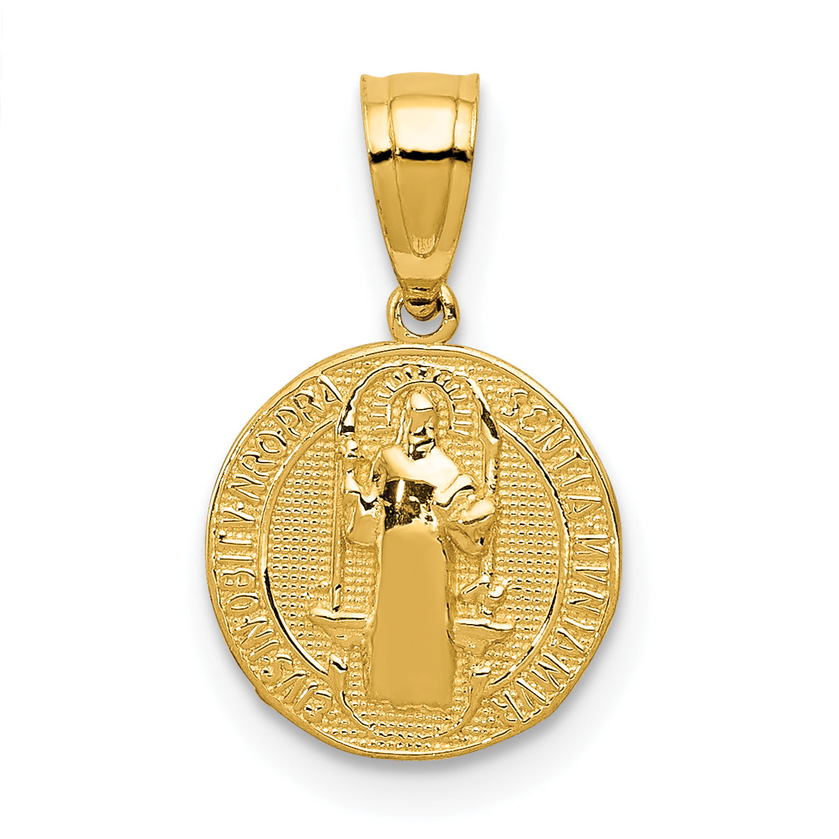 14k San Benito 2 Sided Round Small Pendant Main image