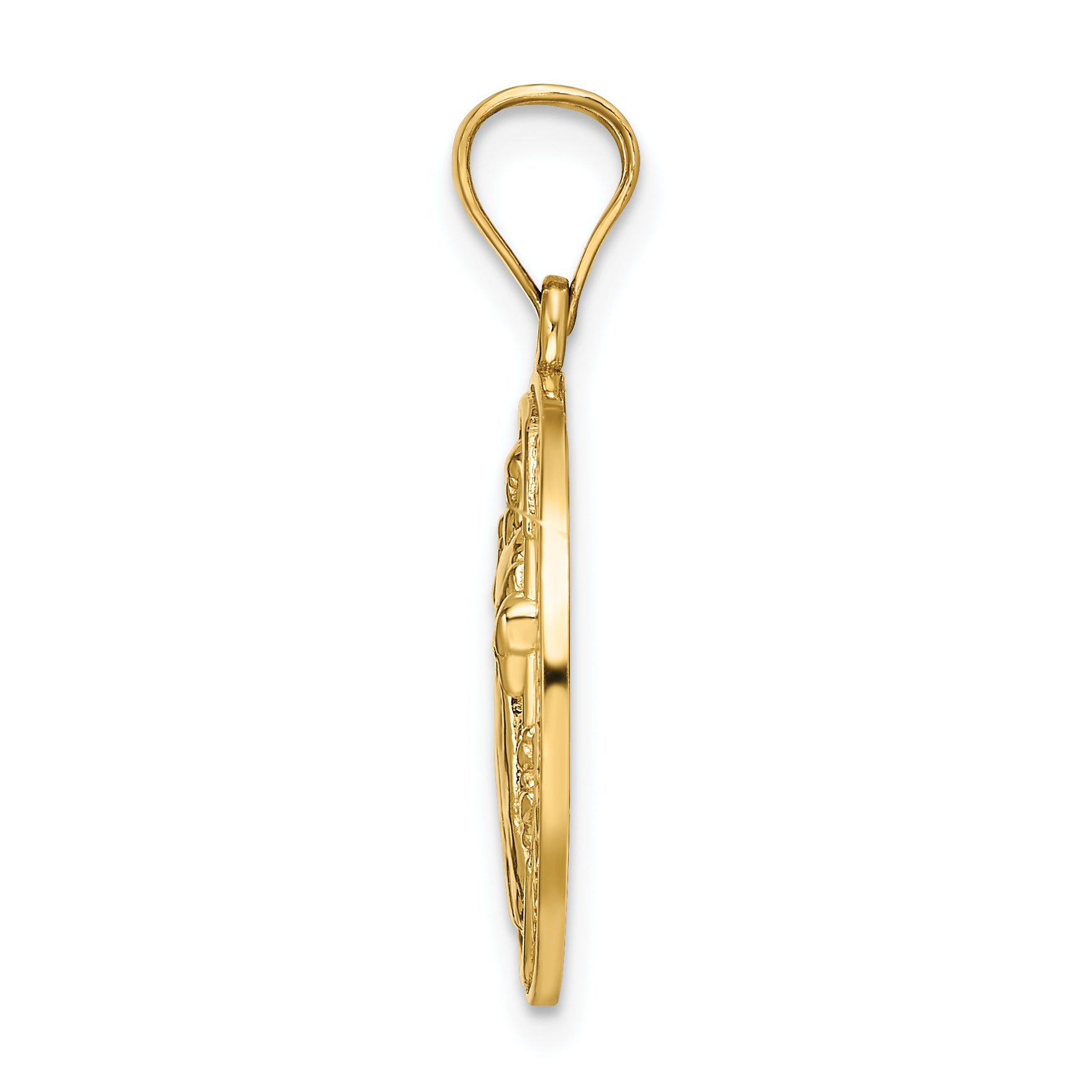 14K Gold San Benito Reversible Pendant with Polished Finish Secondary image