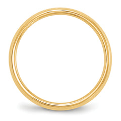 14k Yellow Gold 2.5mm Knife Edge Comfort Fit Wedding Band Size 4