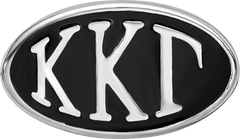 Sterling Silver LogoArt Kappa Kappa Gamma Sorority Greek Letters Enameled Oval Bead
