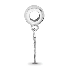 Sterling Silver Rhodium Plated LogoArt Kappa Kappa Gamma Key Bead