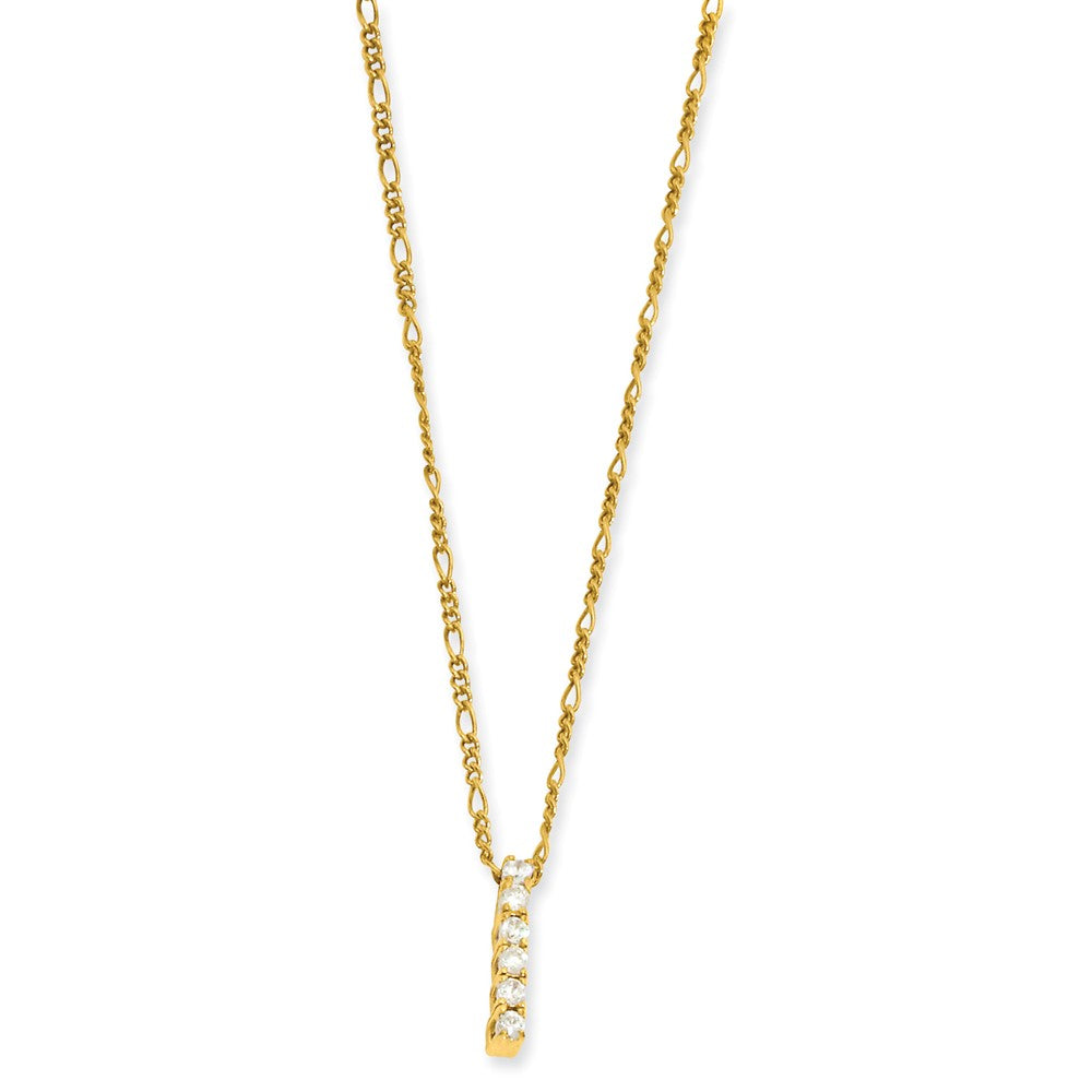 18in Gold-plated Kelly Waters CZ Drop Necklace