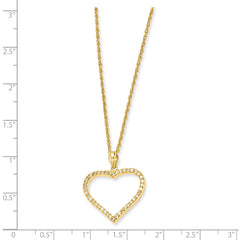 18in Gold-plated Kelly Waters CZ Heart Necklace