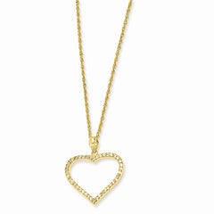 18in Gold-plated Kelly Waters CZ Heart Necklace