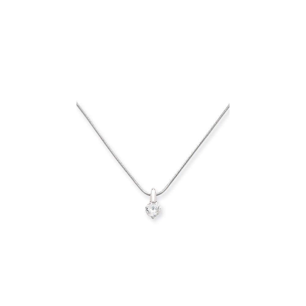 18in Rhodium-plated Kelly Waters CZ Necklace