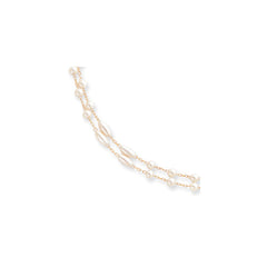 20in Gold-plated Kelly Waters Two Strand Simulated Pearl Necklace