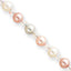 8.25in Rhodium-plated Kelly Waters Multicolored Simulated Pearl Bracelet