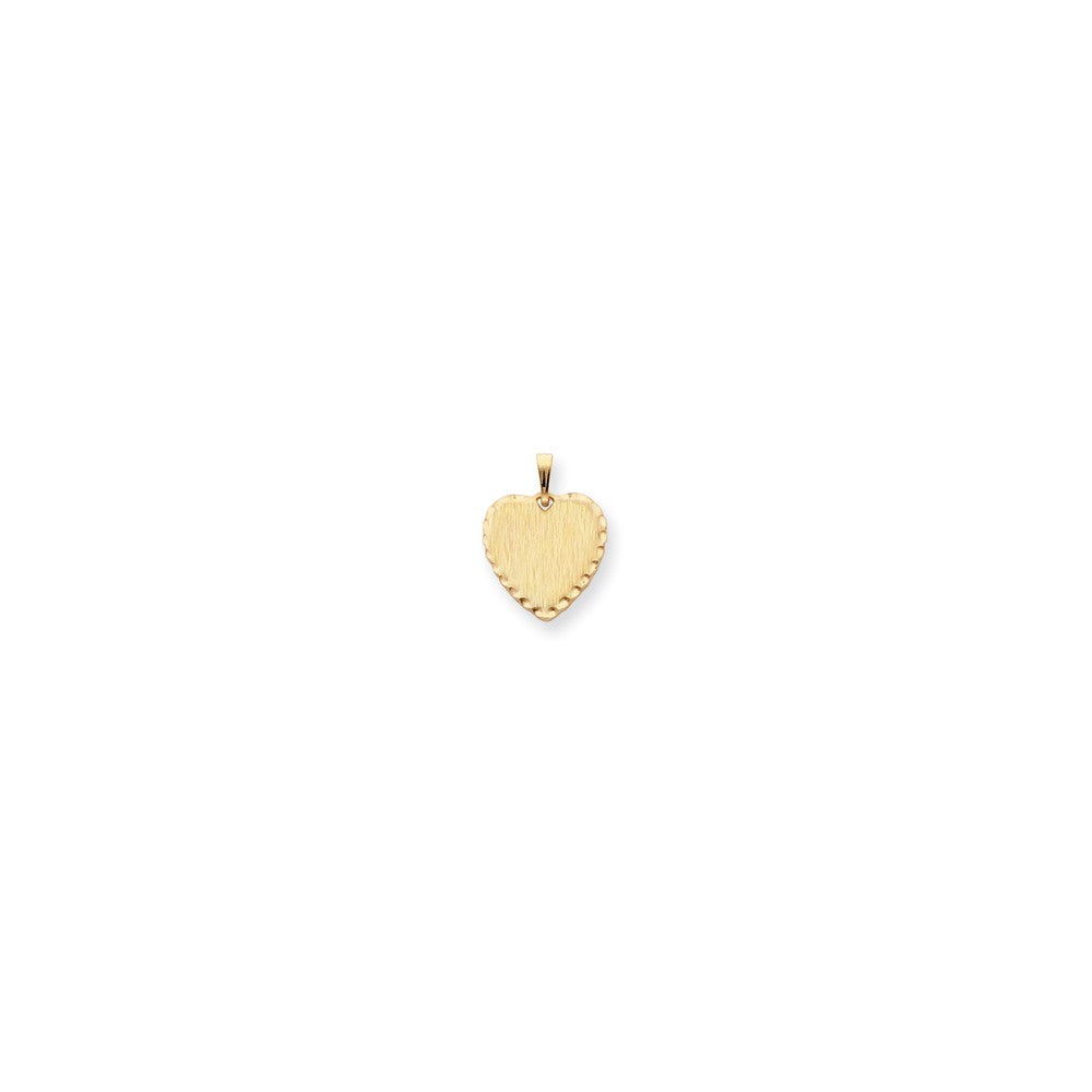 18 Inch Gold-plated Kelly Waters Satin Engraveable Heart Disc Necklace