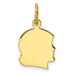 Kelly Waters Gold-plated Small Engraveable Girl Head Charm