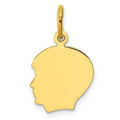 Kelly Waters Gold-plated Small Engraveable Boy Head Charm
