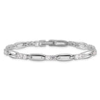 Kelly Waters Rhodium-plated CZ Link 7.25 inch Bracelet