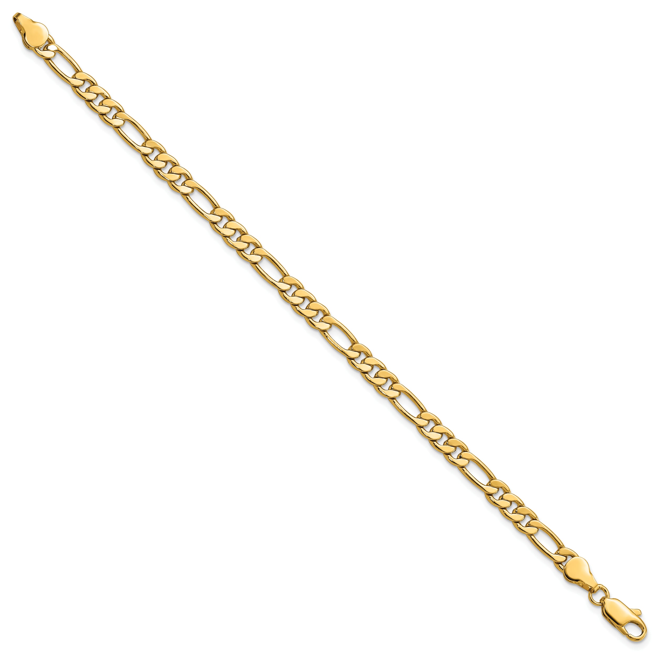 Kelly Waters Gold-plated 5mm Figaro 7.25 inch Bracelet