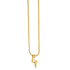 18in Gold-plated Kelly Waters Zig-Zag CZ Necklace