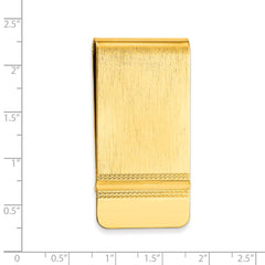 Gold-plated Kelly Waters Satin Money Clip with Polished End