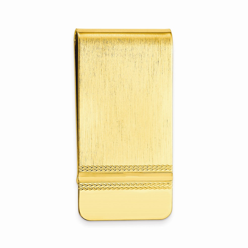 Gold-Plated Men's Satin Money Clip with Polished Elegance Main image