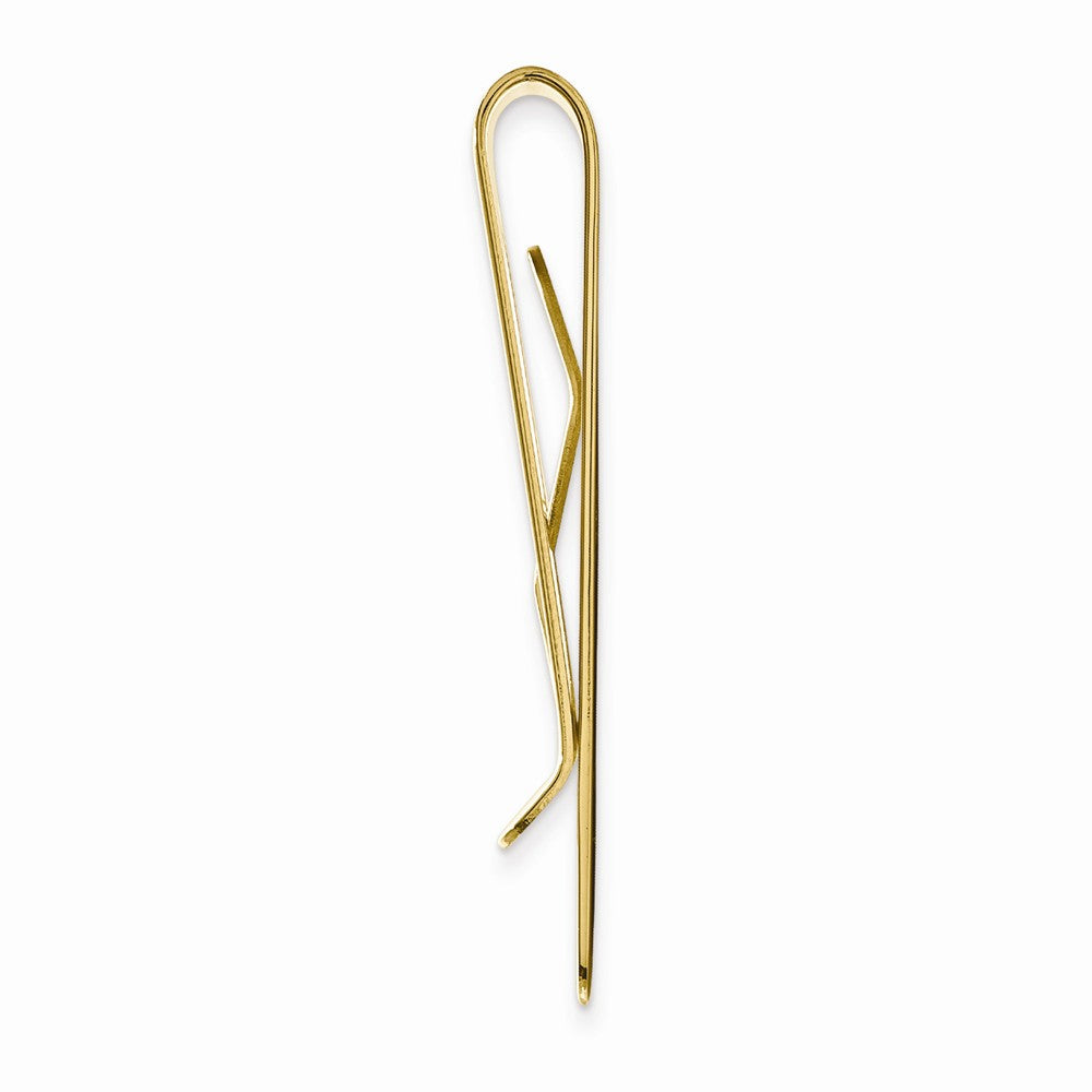 Gold-Plated Men's Money Clip with Swirl Center Elegant Design