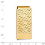 Gold-plated Kelly Waters Chevron Pattern Hinged Money Clip