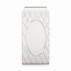 Rhodium-Plated Men's Money Clip with CriSterling Silver CroSterling Silver Design