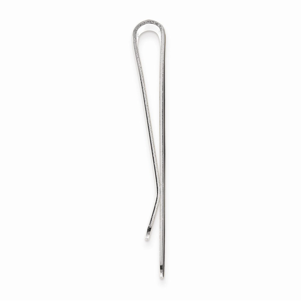 Rhodium-Plated Men's Money Clip with Sleek Lines and Modern Design