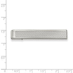 Rhodium-plated Kelly Waters Patterned Tie Bar