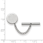 Rhodium-plated Kelly Waters Patterned Tie Tac