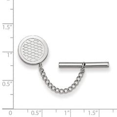 Rhodium-plated Kelly Waters Patterned Tie Tac