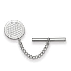 Rhodium-Plated Men's Tie Tac with Polished Finish in Gift Box