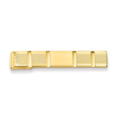 Gold-plated Kelly Waters Facet Cut Tie Bar