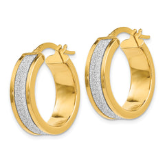 14K Gold Glimmer Hoop Earrings with Polished Finish  Elegant, Nickel-Free Design