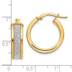 14K Gold Glimmer Hoop Earrings with Polished Finish  Elegant, Nickel-Free Design