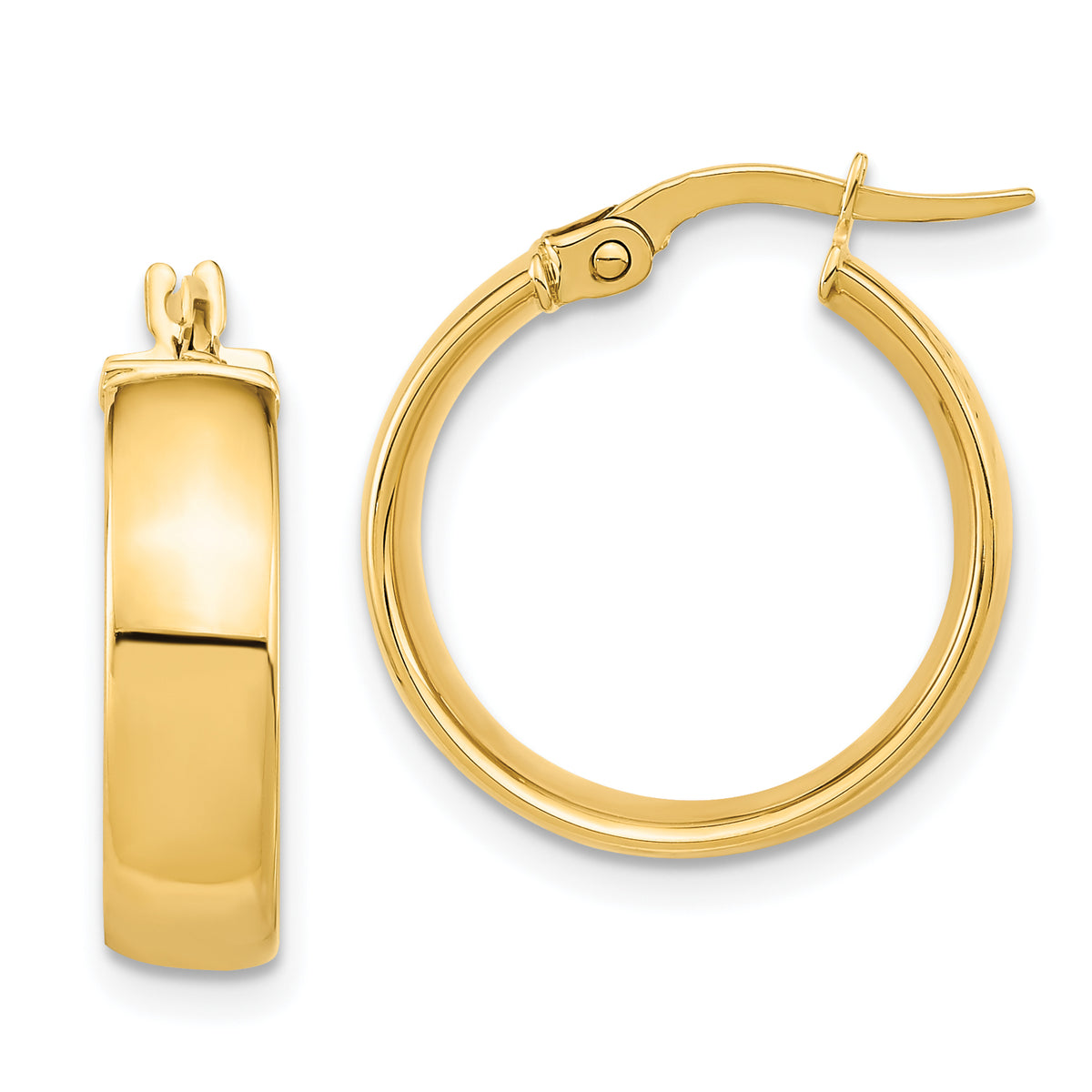 14K Polished Earrings