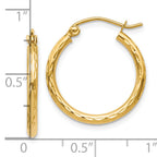 14K Gold Textured Hinged Hoop Earrings with Polished Finish  Elegant & Lightweight Design