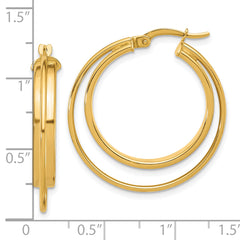 14K Polished Hoop Earrings