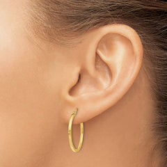 14K Polished Hoop Earrings