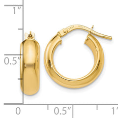14K Polished Hoop Earrings