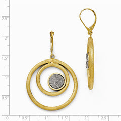 Leslie's 14k Round Pendant with Grey Druzy Leverback Earrings