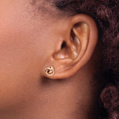 14K Rose Gold Polished Post Earrings