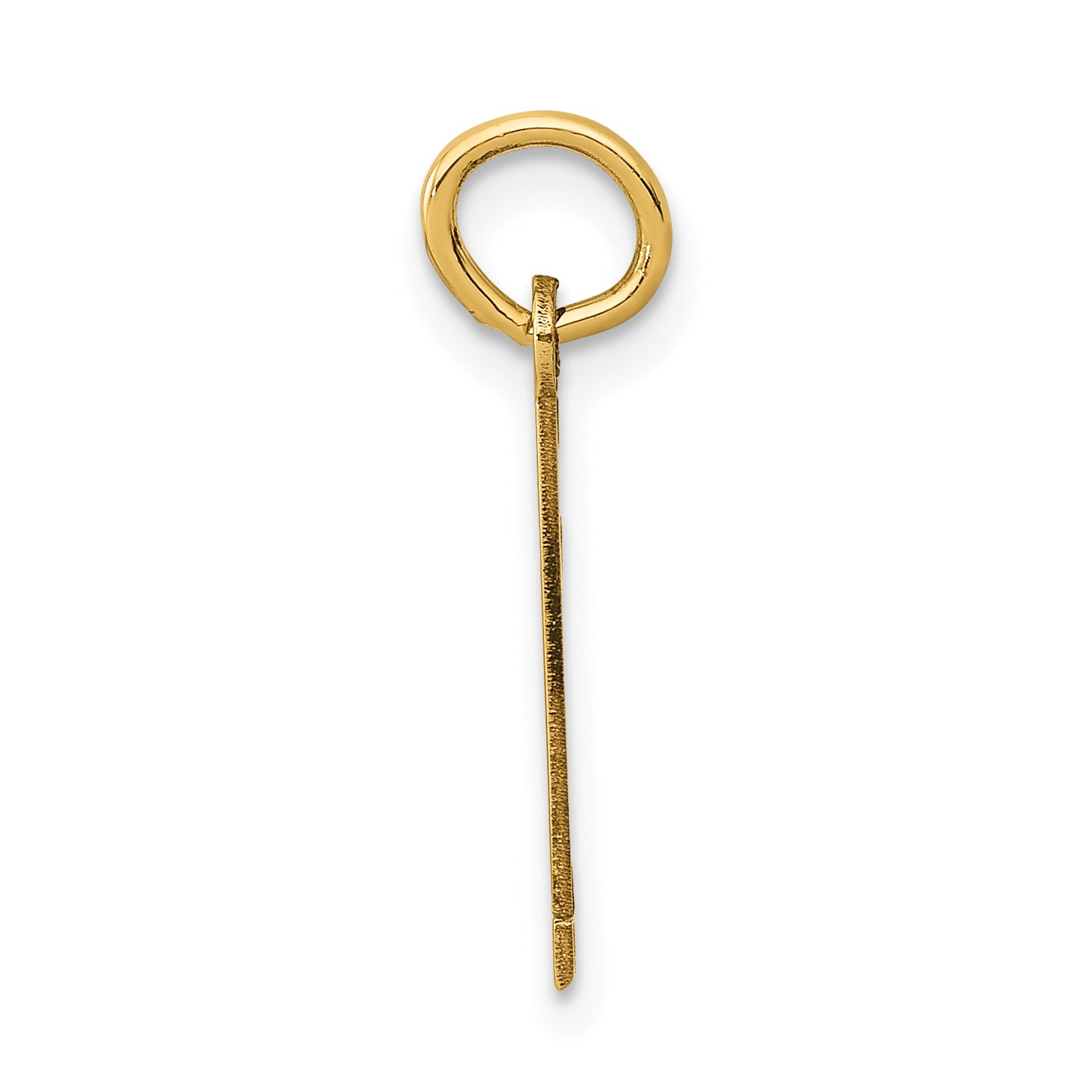 14K Gold Polished Number 1 Charm Laser Cut, Small, Elegant Design Secondary image