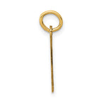 14K Gold Polished Number 1 Charm Laser Cut, Small, Elegant Design