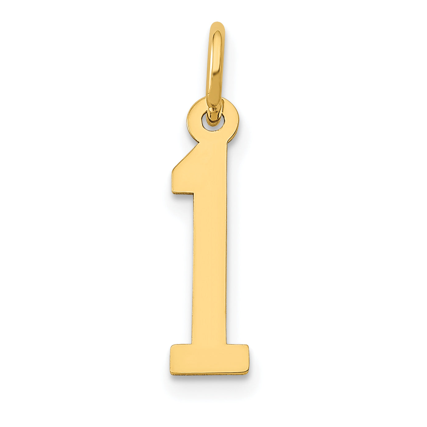 14k Small Elongated Number 1 Charm Main image